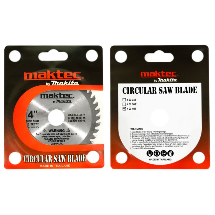 CIRCULAR SAW BLADE MAKTEC 4 INCH - POTONG KAYU