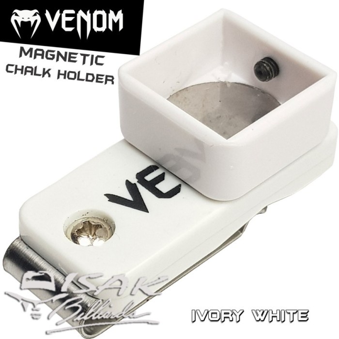 

Venom Magnetic Chalk holder - White - Cover Kapur Billiard Biliar Chak