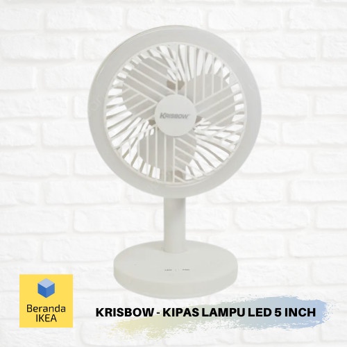 Sale KRISBOW - Kipas Angin Portable Lampu LED /KIPAS ANGIN MINI/KIPAS ANGIN PORTABLE/KIPAS LIPAT