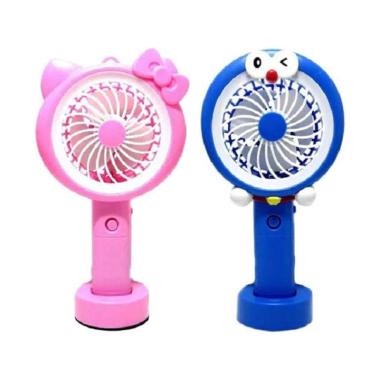 BISA COD Kipas Angin Mini Portable HelloKitty LED Doraemon Karakter Kecil Fan /KIPAS ANGIN