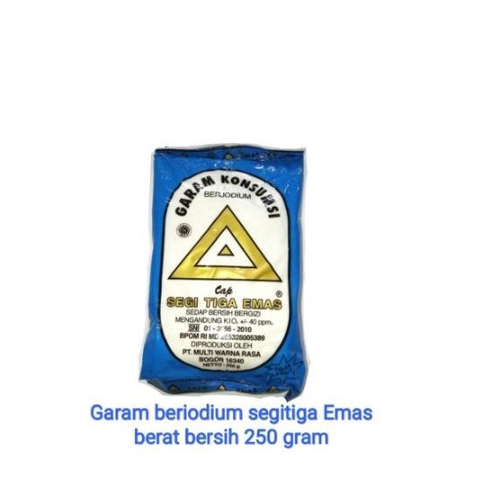 

Garam Konsumsi Segitiga Emas 2x250 Gr