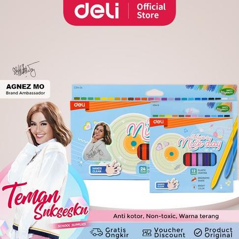 

BARANG TERBARU !!! DELI COLOR EMOTION PLASTIC CLEAN CRAYON TRIANGLE KRAYON BERSIH - TERLARIS