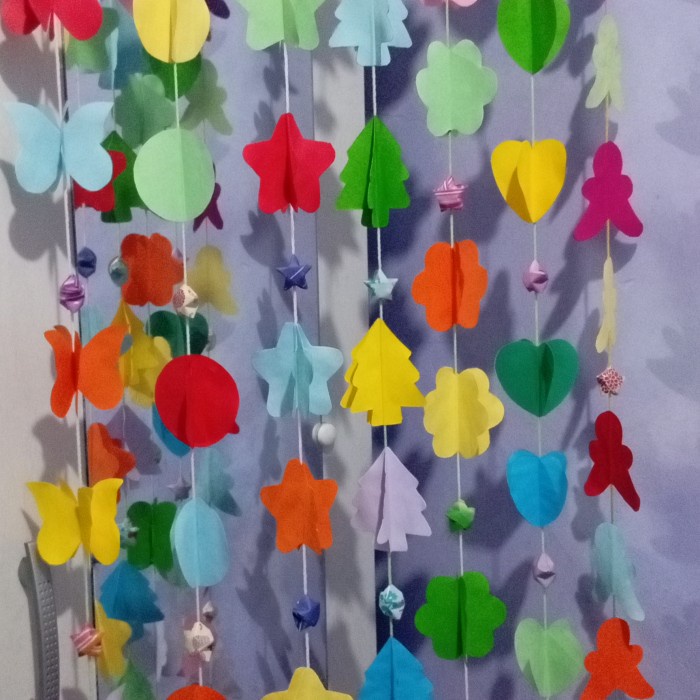 

DIY custom origami kertas TIRAI 4sisi hiasan seni dekorasi pesta