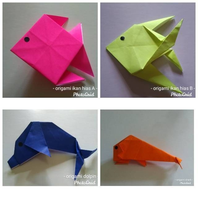 

DIY 50pcs origami kertas IKSN HIAS DOLPHIN hiasan seni dekorasi pesta