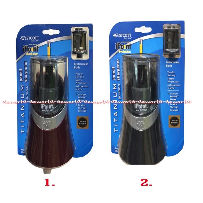 

Westcott Ipoint Titanium Pencil Sharpener Rautan Pensil Otomatis