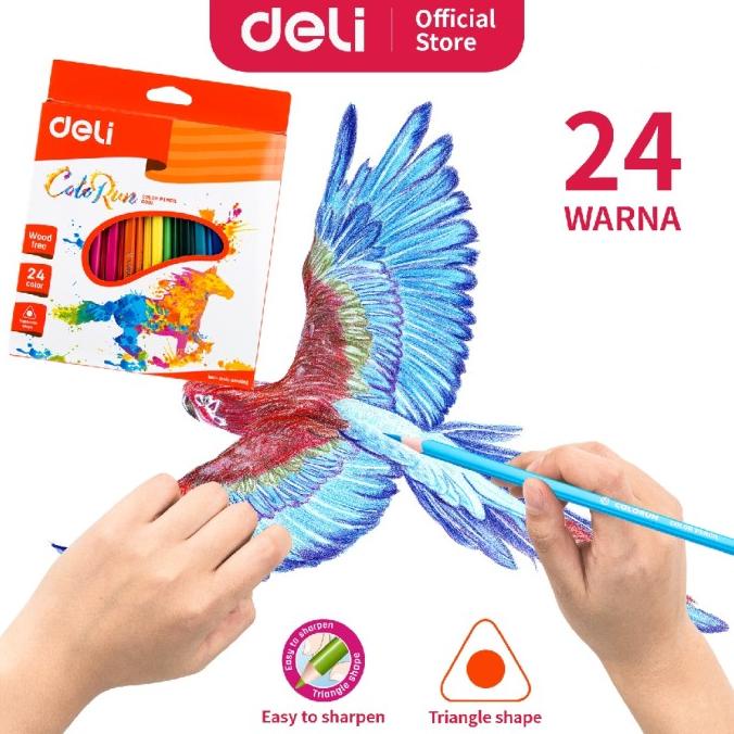 

BARANG TERBARU !!! DELI TRIANGULAR COLOR PENCIL SET 12 24 36 PENSIL WARNA SEGITIGA - TERLARIS