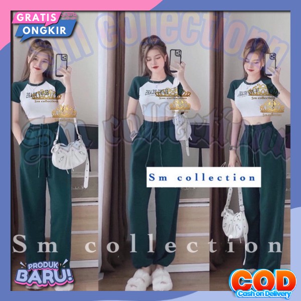 Ootd Cewek Terbaru Atasan Stel Celana One Set Kekinian Baju Satu Stel Oneset Korean Style Oneset Ter