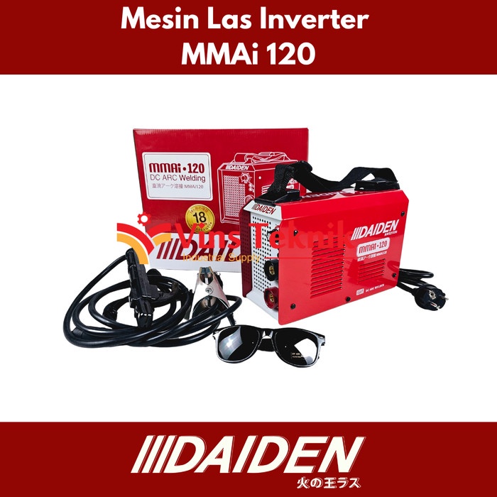 [Original] Mesin Las Listrik Inverter Mmai 120 Daiden Mmai120 Diskon