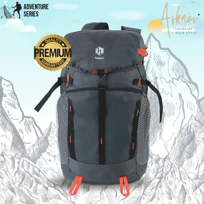 Ready Stock [Free Gift] Tas Ransel Outdoor Tas Gunung Tracker 30 Liter Abu-Abu