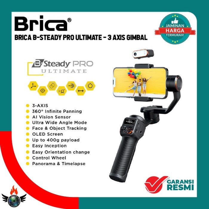 Promo Brica B-Steady Pro Ultimate - 3 Axis Gimbal Brica Steady Pro Ultimate Terbaru