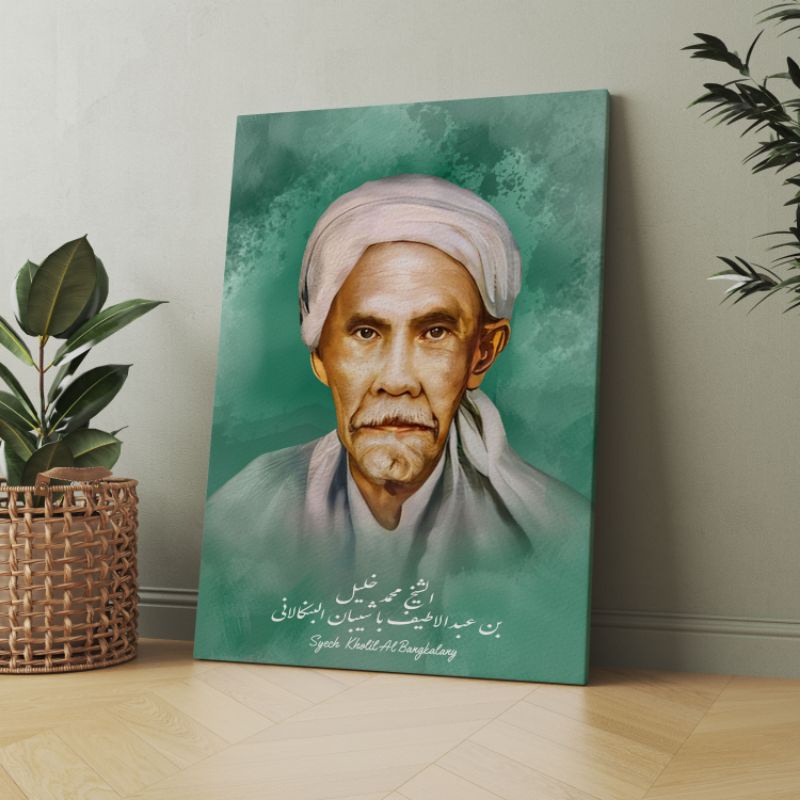 Lukisan Foto Syekh Kholil Bangkalan uk 30x40 Poster Ulama dan Habaib