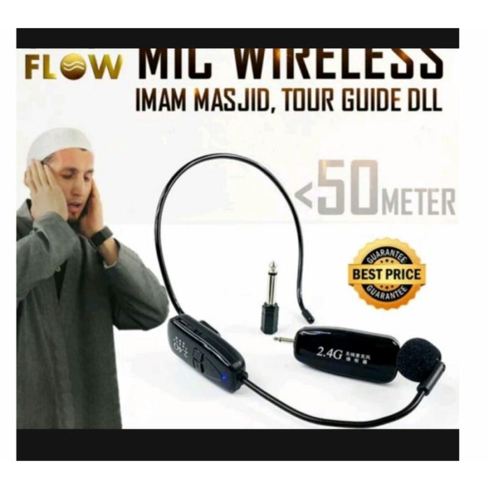 Terlaris Uhf Mic Jepit Wireless Microphone Mikrofon Imam Musholla Masjid Clip