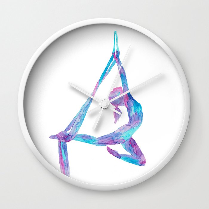 Aerial Lady Halus Seni Sutra Yoga Cetak Lukisan Cat Air Aerialist Hadiah Gambar Sirkus Menari Penari