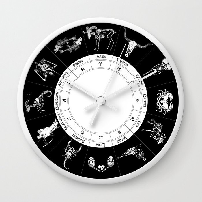 Jam Dinding Papan Ouija Zodiak Kerangka
