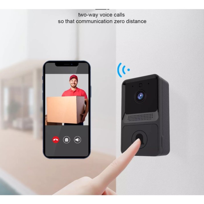 Bel Rumah Kamera Wireless Waterproof Bell Rumah Camera Cctv Bel Pintu