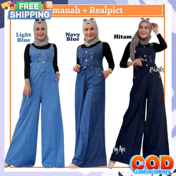 Jumpsuit Pakaian Fashion Wanita Jumswit Jumshit Murah Jumspit Jumpers Dewasa Premium Celana Kodok Le