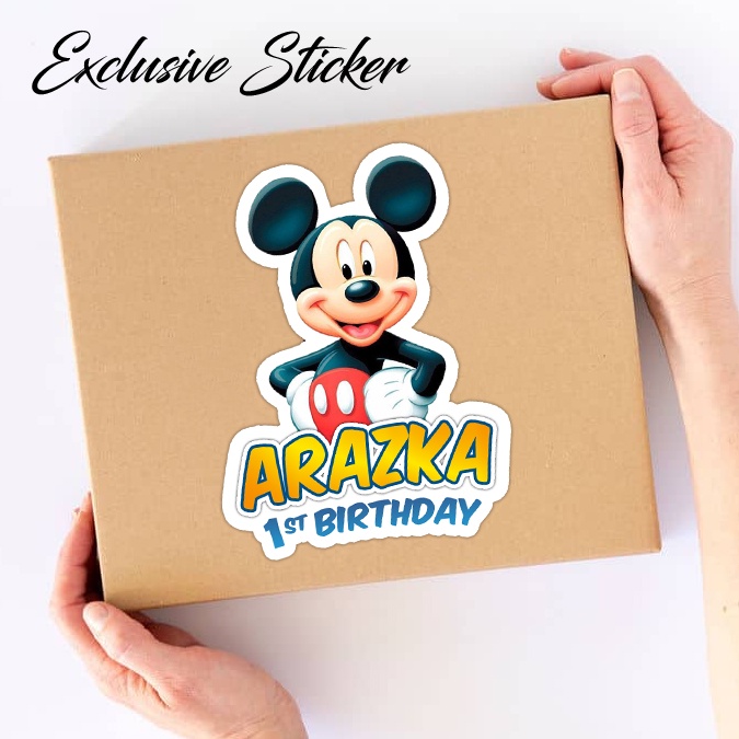 

50 STIKER / STICKER MICKEY 2-6 UTK BAG / BENTO / SOUVENIR ULTAH ULANG TAHUN