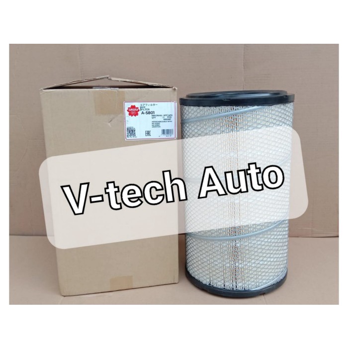 Cod Air Filter Udara Mitsubishi 6D40 Me413506 Me413507 A-5801 A5801 Sakura Kode Hm213