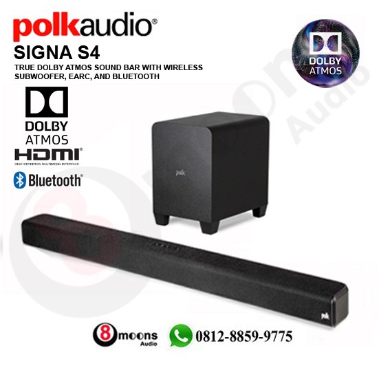 Ready Polk Audio Signa S4, Dolby Atmos 3.1.2 Sound Bar And Bluetooth Ready Stock