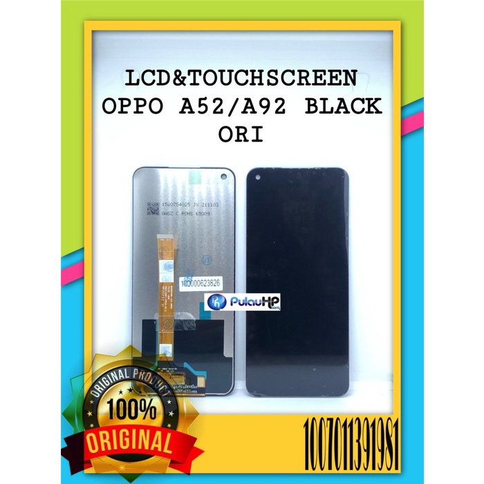 LCD TOUCHSCREEN OPPO A52/A92 BLACK ORI