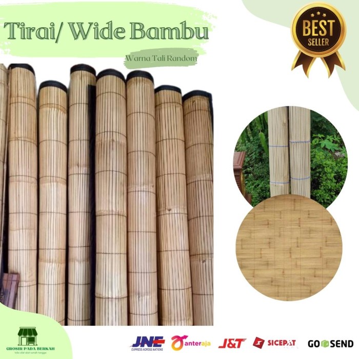 Promo Tirai Bambu Kerai Bambu Wide Tirai Bambu 2X2 Meter Terbaru