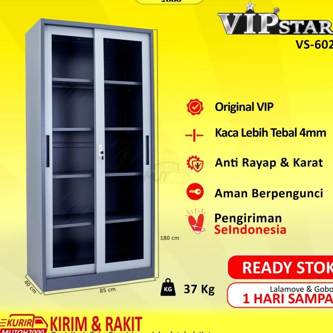 

Terbaik Vip Star Vs-602 Lemari Arsip Besi 2 Pintu Sliding Kaca Pintu Geser Stok Terbatas