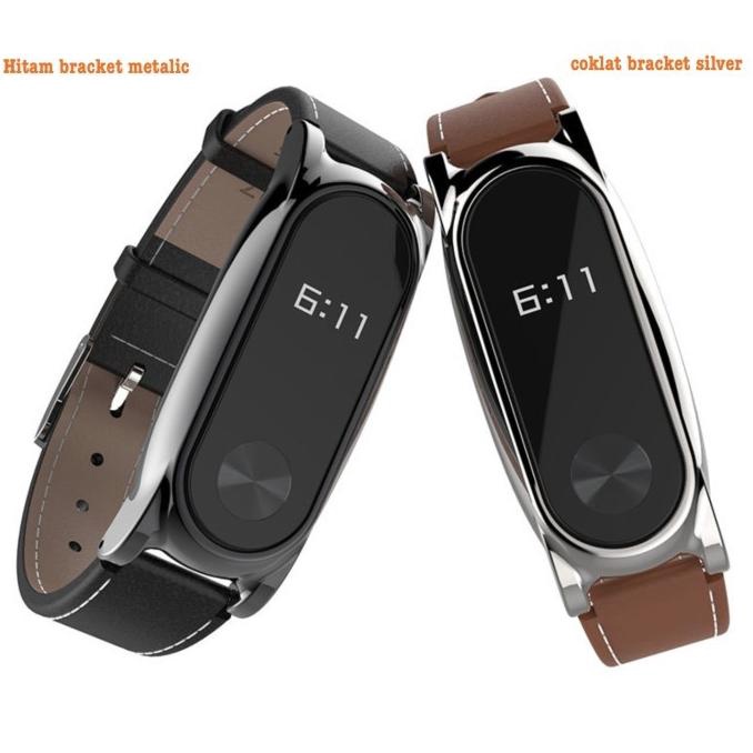 

AKASHMARKET !!! Mijobs Genuine Leather Strap-Gelang Xiaomi Mi Band 2 Original PU-D032 - TERLARIS !