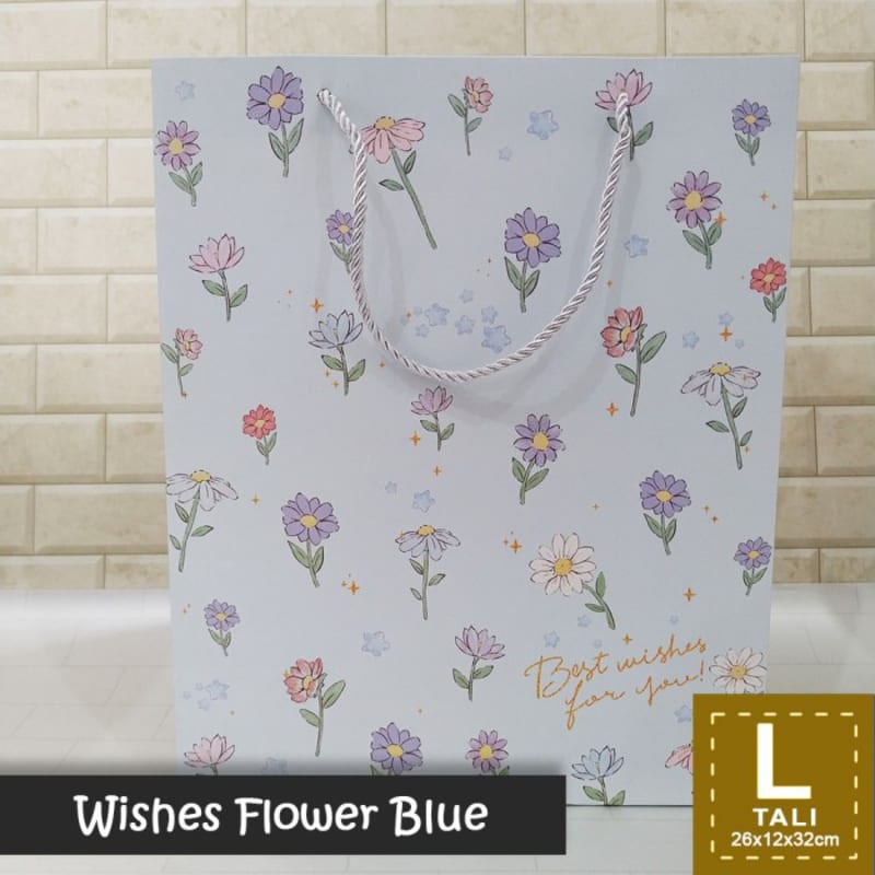 

Paper Bag Tali Motif Ukuran L / Tas Kertas Kado - Wishes Flower