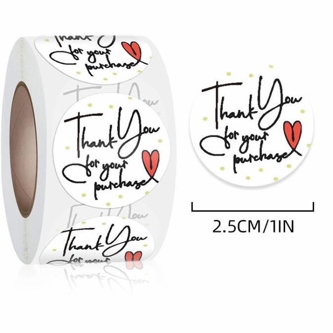 

Sticker Thank You For You Purchase Isi 500 Stiker Vinyl Rol Murah Original