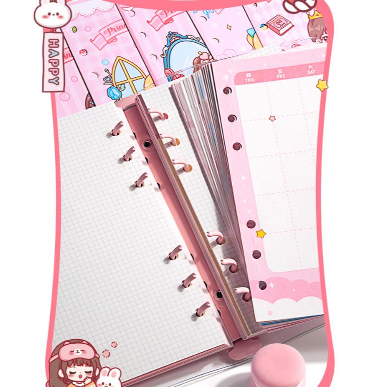 

Viral Zumoo Princess Art Binder SET PVC A6 Full Color Paper Planner / Binder SET PVC A6 dengan Loose Leaf Planner Warna GRID Murah