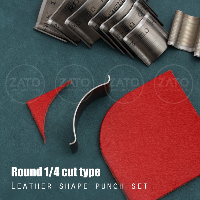 

Round 1/4 cut Leather shape punch set - pisau pon - leather tools