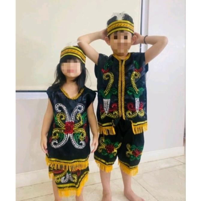 Baju Adat Dayak Anak PAUD TK SD // pakaian Adat Dayak Adat Kalimantan