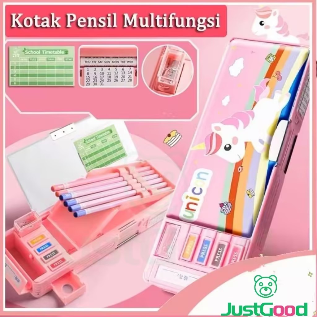 

Ready Kotak Sil Mutifungsi Storage Box Cil Case / Lapisan Ganda Tunggal Dengan Rautan Kapasitas Cil