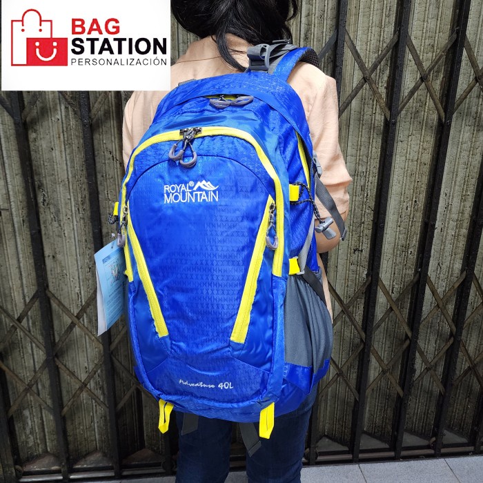 {Shop} TAS RANSEL GUNUNG HIKING CARRIER CAMPING DAYPACK ROYAL MOUNTAIN 40 L - Blue C Berkualitas