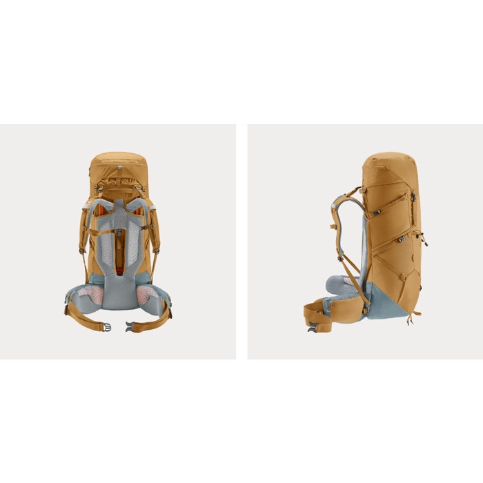 {Shop} tas deuter aircontact core new logo •trekking backpack deuter carrier - 6010 almond Limited