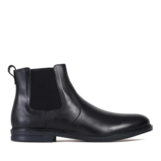 Terbaik - Galang Black Sepatu Chelsea Boots Pria - Hitam Original