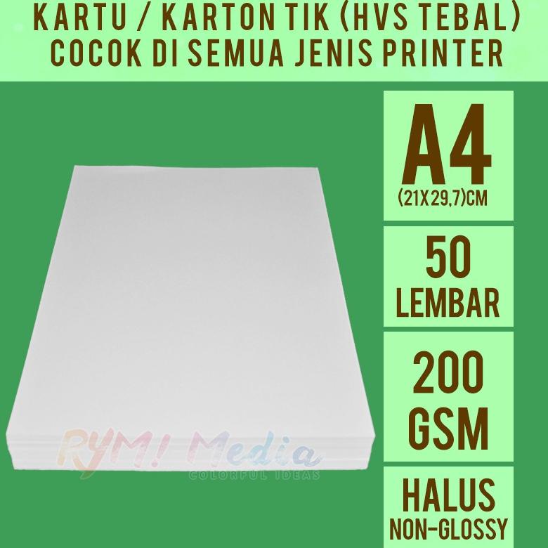 

Update Kertas Kartu TIK 200 gsm A4 isi 50 lembar - Kertas HVS Tebal Manila BC Putih A4 200 gram Kertas Undangan Karton Ijasah Sertifikat Brief Card ukuran A4 !