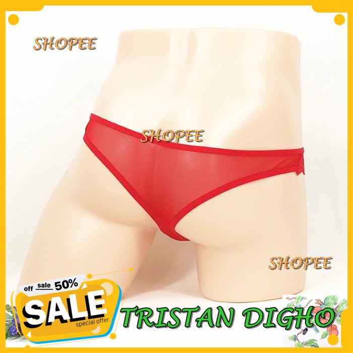 CELANA DALAM PRIA SEXYSEXY TRANSPARAN CUTOUT THONG BAHAN LACE Y / CELANA DALAM PRIA SEXY TRANSPARAN 