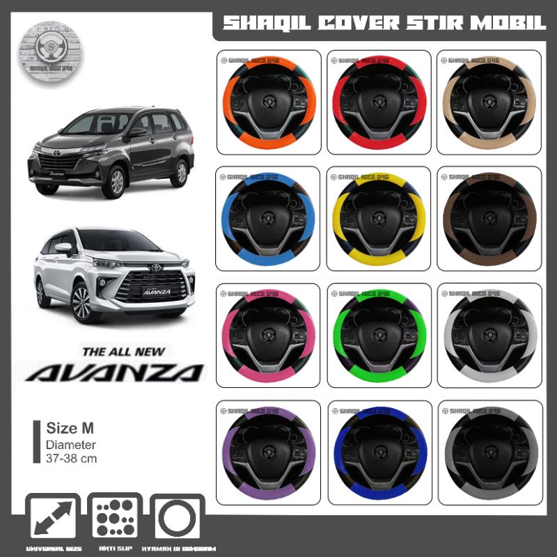 Sarung Stir Mobil Toyota Avanza, Cover Stir Mobil Avanza, Sarung Stir Minibus