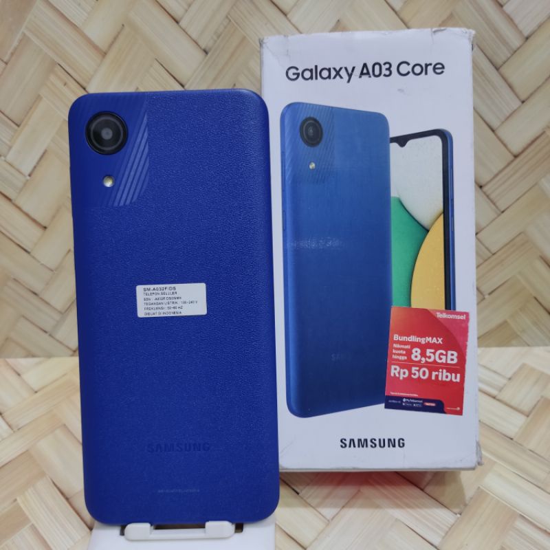 Samsung A03 Core 2/32 GB Handphone Second Fullset Batangan Original