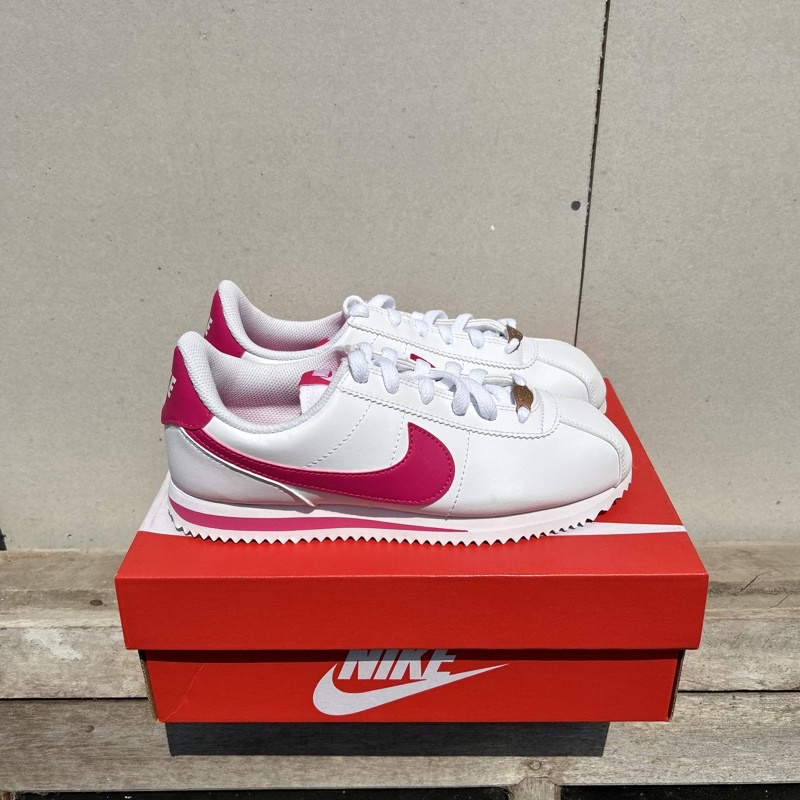 Nike Cortez Basic White Pink Original Resmi 100%