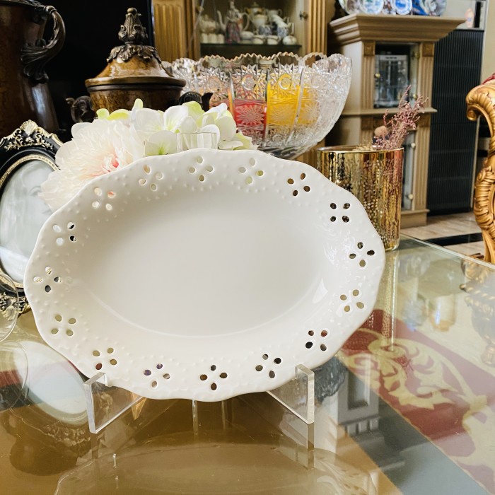 [Ori] Piring Saji Oval Renda  Brand Anna Kim By Saint James 25 Cm Terbatas