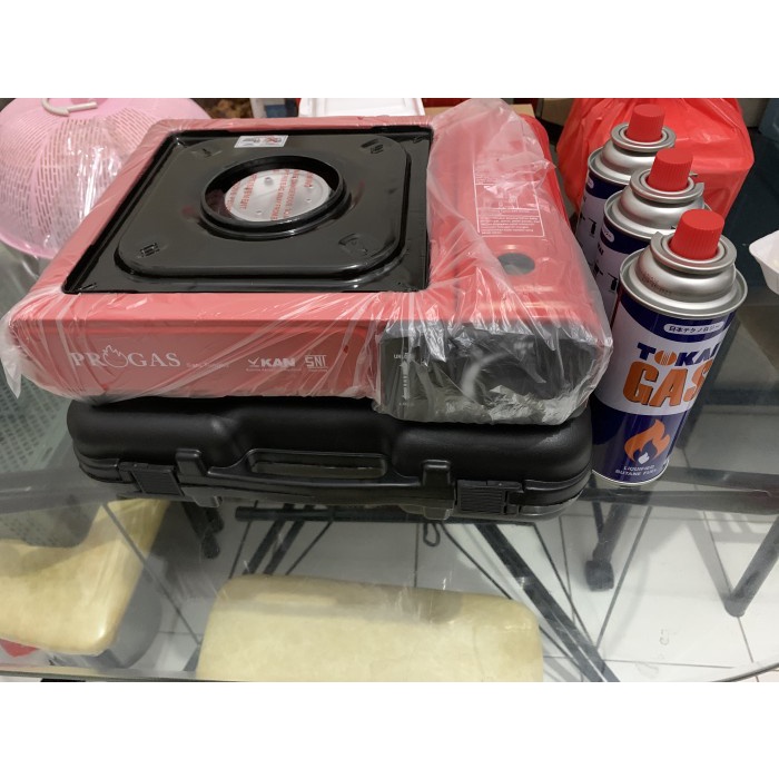 [Ori] Kompor Portable Progas Paket 3 Tabung Gas Terbaru