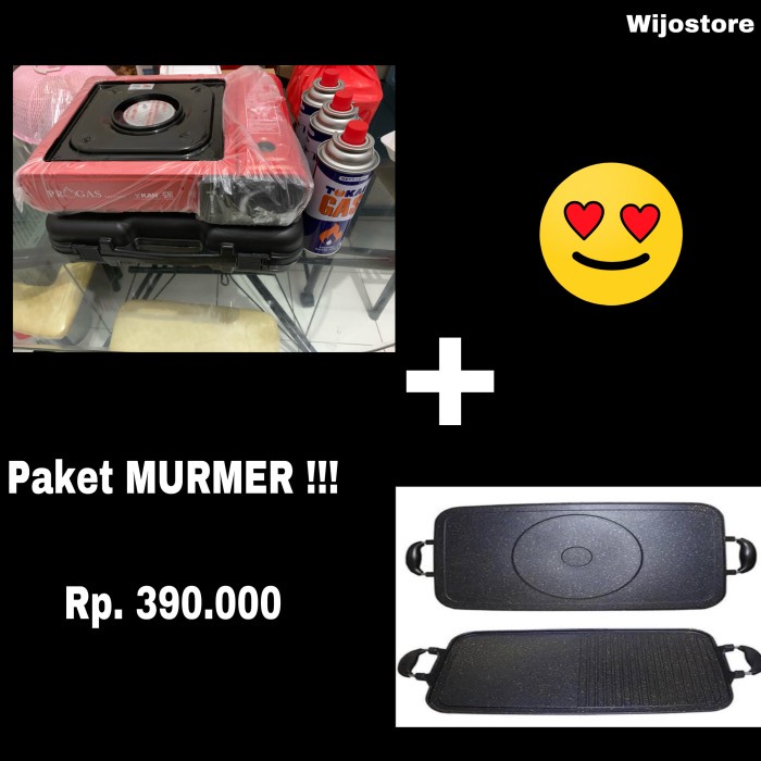 [Ori] Kompor Portable Progas  Pemanggang Daging  3Tabung Gas Terbaru