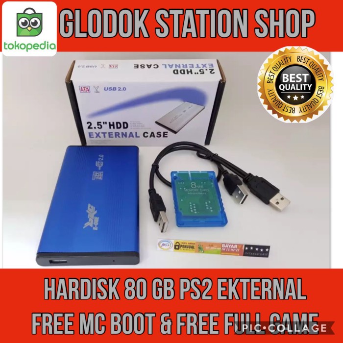 [Original] Hardisk Ps2 Ekternal 80Gb  Mc Boot  Free Full Game Terbaru