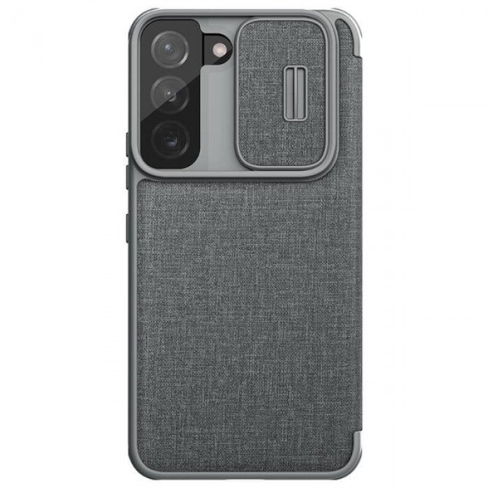 [Original] Case Galaxy S22 Nillkin Qin Pro Flip Cam Slide Case - Classical Grey Limited