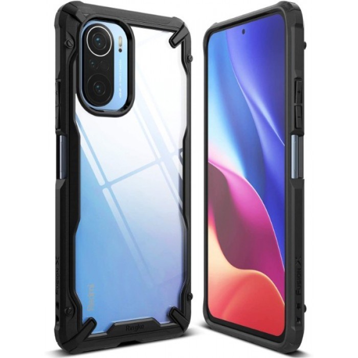 [Original] Case Xiaomi Poco F3 / Mi 11I / Mi11I Ringke Fusion X Casing - Black Diskon