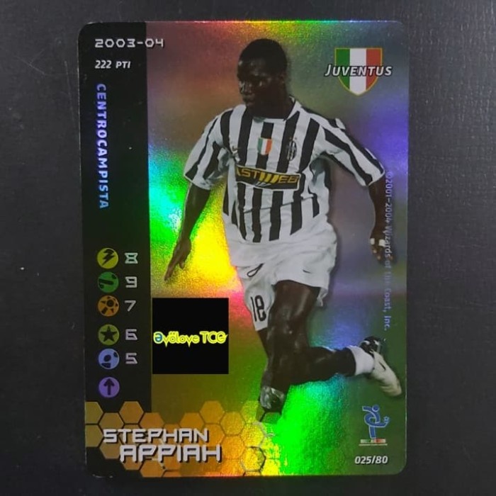 ✅Baru 18 Stephen Appiah Juventus 2003-04 Football Champions Card Terbaru