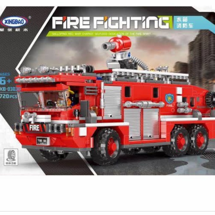 ✅New Xingbao Xb 03030 Fire Fighting Water Tank Mobil Truk Pemadam 720 Pcs Bisa Gojek