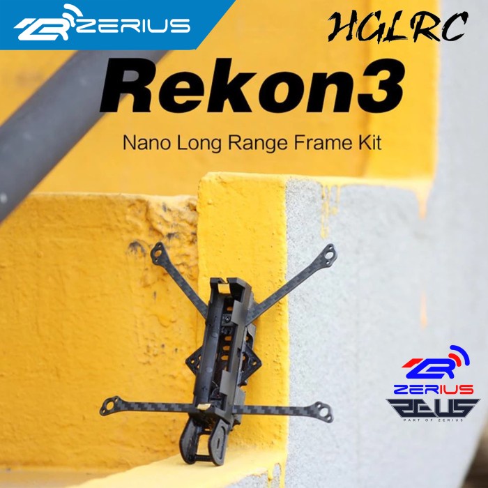 ✅New Hglrc Rekon3 Nano Long Range Frame Kit Rekon 3 Terbaru